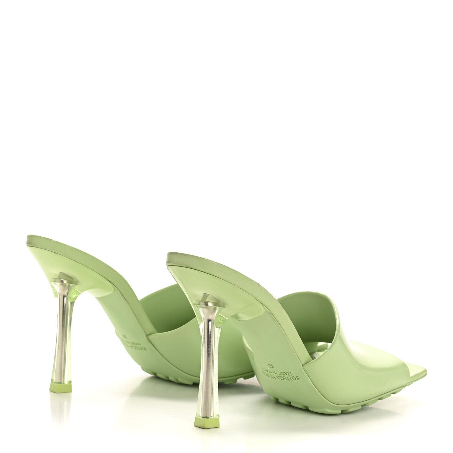 Rubber Mule Sandals 36 Pistachio