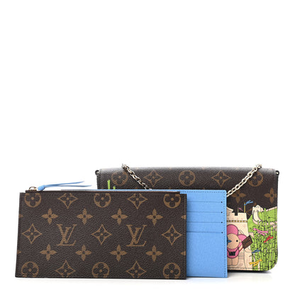 Louis Vuitton Monogram 2021 Christmas Animation China Wall Pochette Felicie Chain Wallet Myosotis Blue 2 of 10