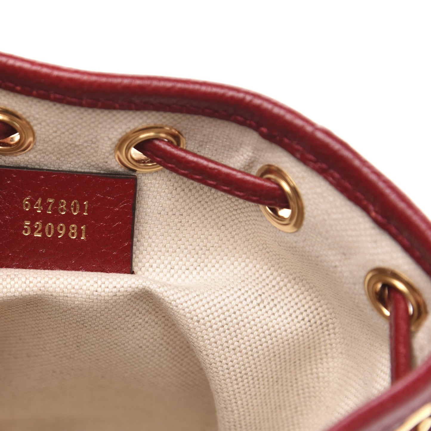 X DORAEMON Mini Vintage GG Supreme Monogram Textured Dollar Calfskin Mini Bucket Bag Beige Ebony Multicolor New Cherry Red