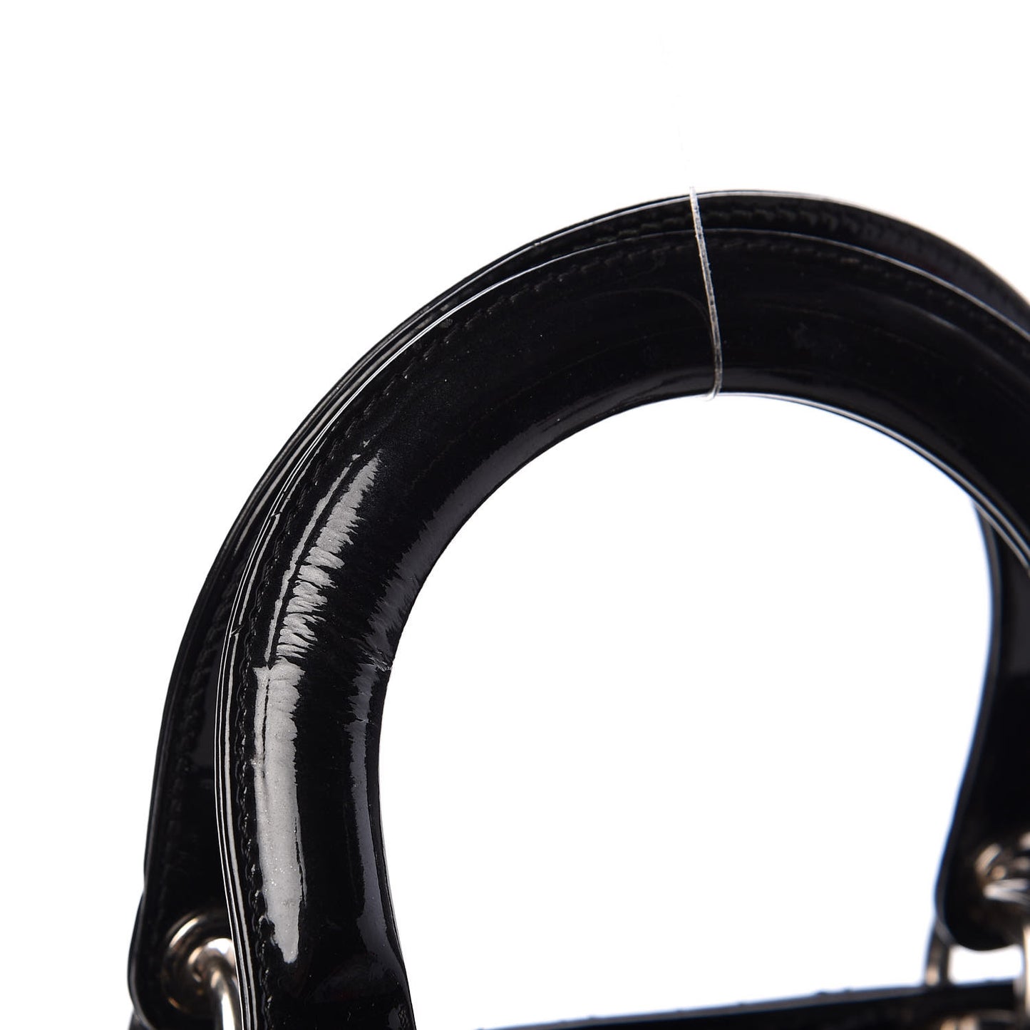 Patent Cannage Large Lady Dior Black