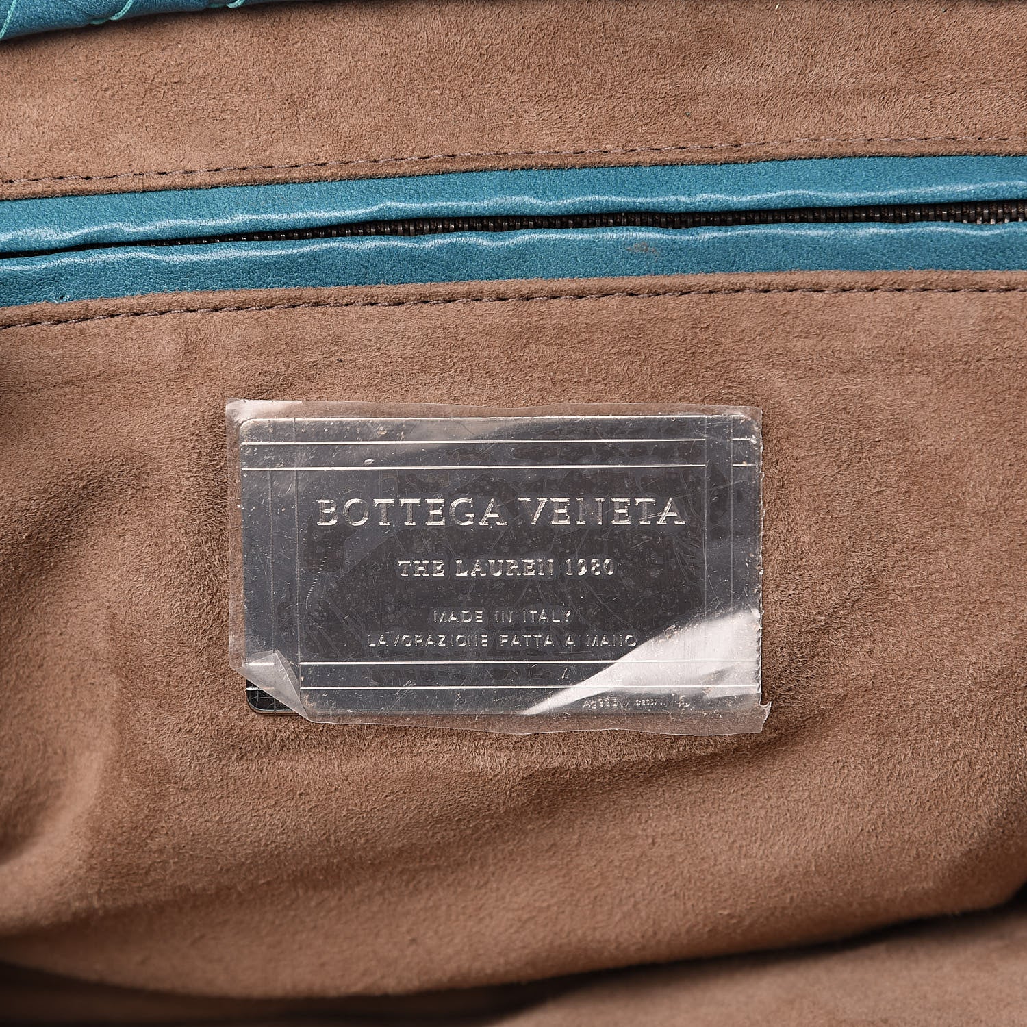 Bottega Veneta Nappa Intrecciato The Lauren 1980 Clutch Aqua 8 of 10
