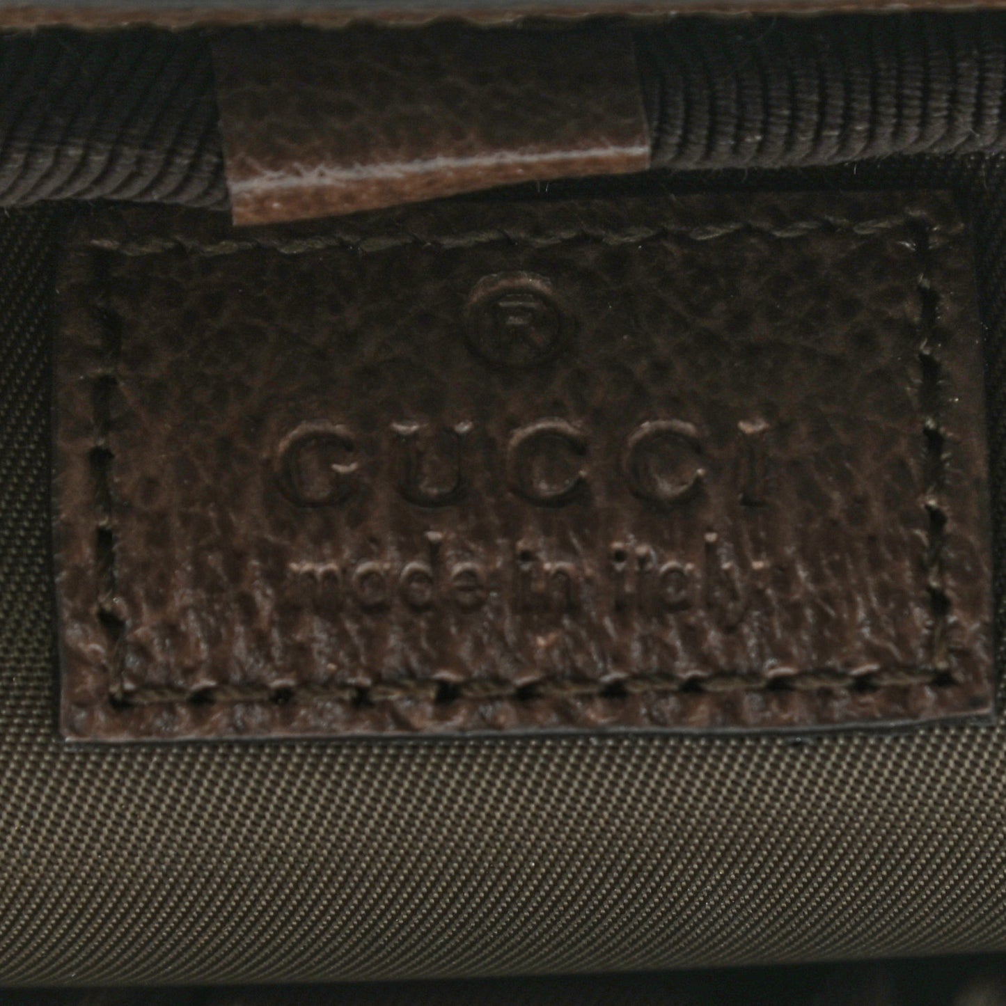 GG Supreme Monogram Textured Calfskin Web Ophidia Vanity Cosmetic Case Beige Ebony New Acero