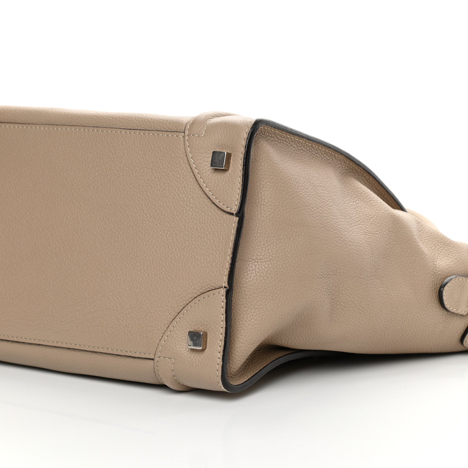 Celine Drummed Calfskin Mini Luggage Dune 10 of 12