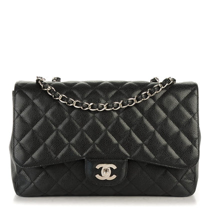 Chanel Caviar Quilted Jumbo Single Flap Black 1 of 7
