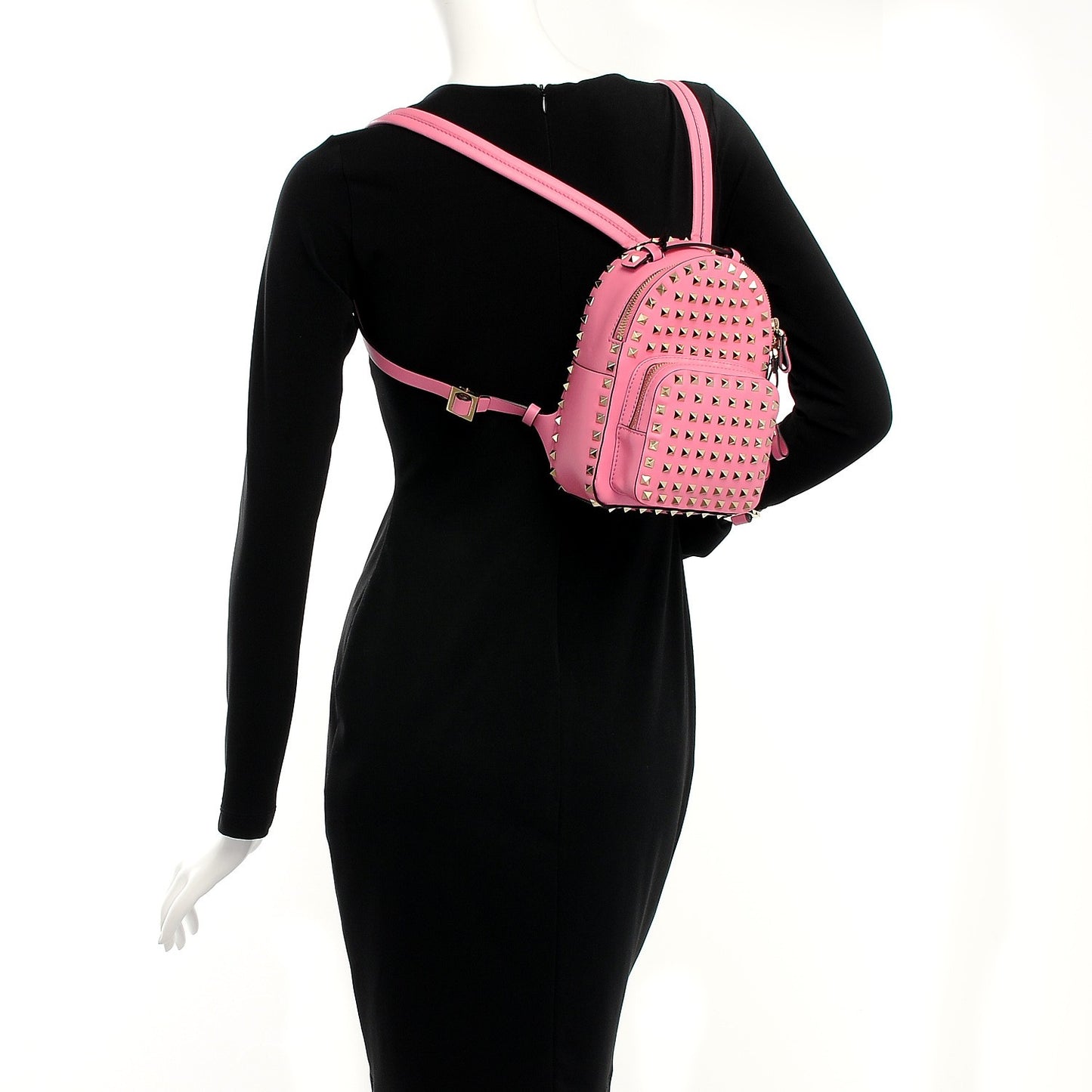 Calfskin Mini Rockstud All Over Backpack Ninphea
