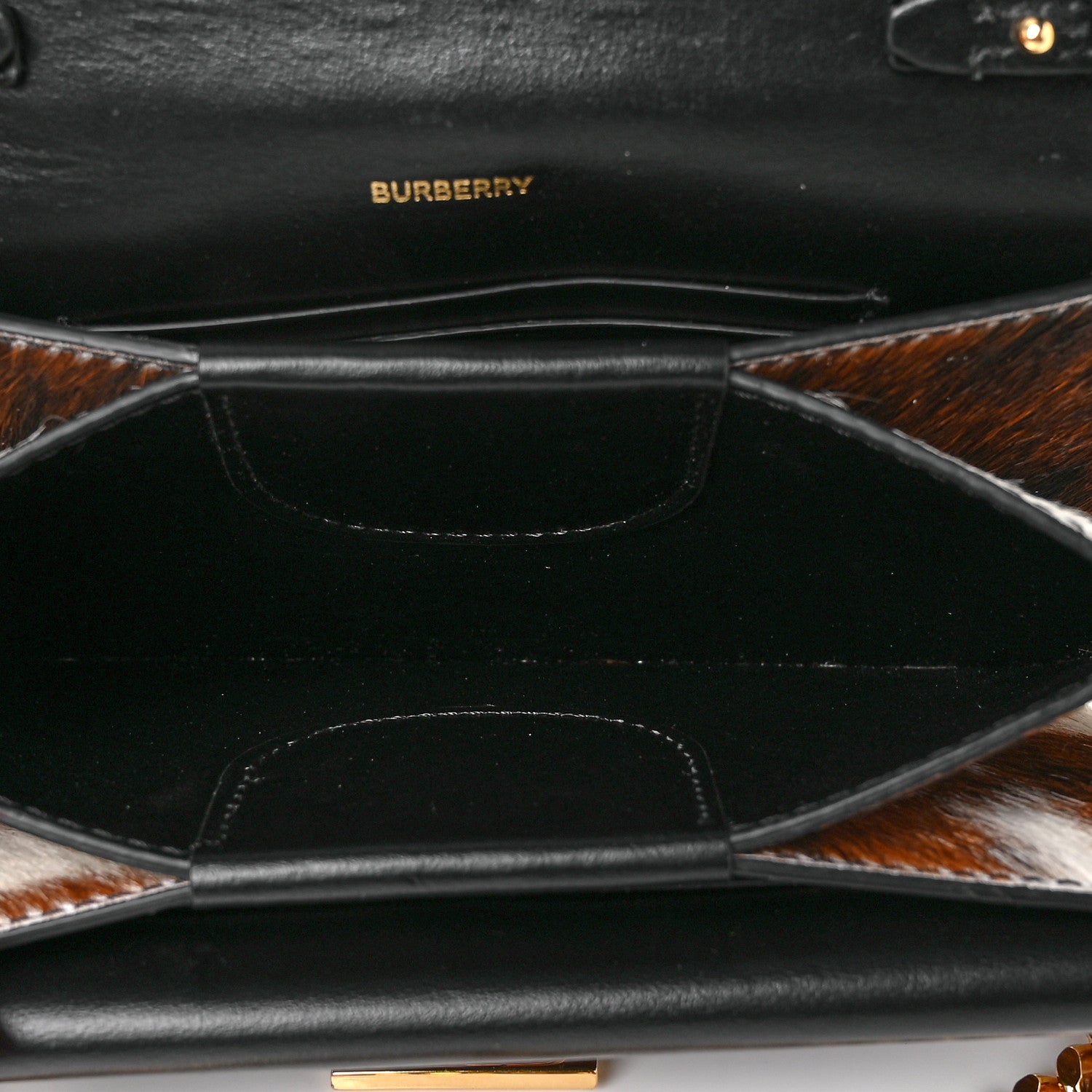 Burberry Calf Hair Large Jessie Chain TB Bag Brown 4 of 8