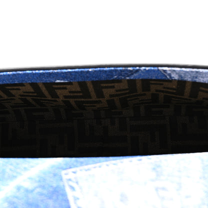 Fendi X VERSACE Denim Fendace Patchwork Baguette Blue 5 of 9