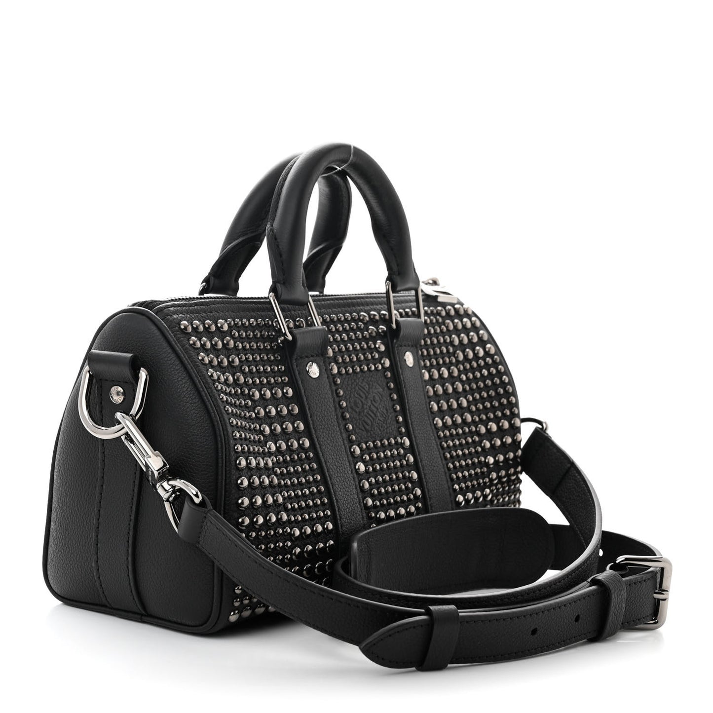 Calfskin Studded Keepall Bandouliere 25 Black