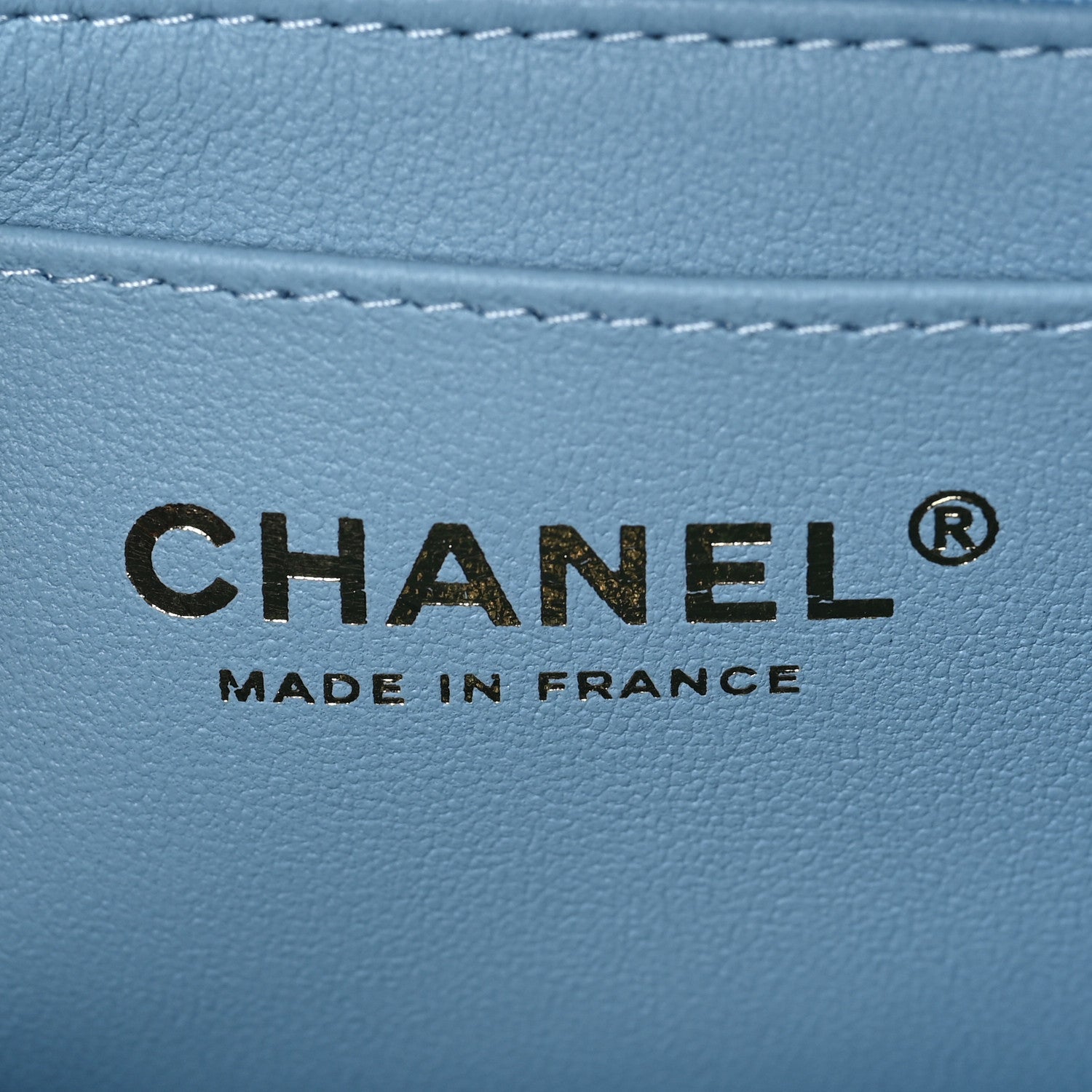 Chanel Lambskin Quilted Bi-Color Mini Top Handle Rectangular Flap Navy Blue Light Blue 6 of 8
