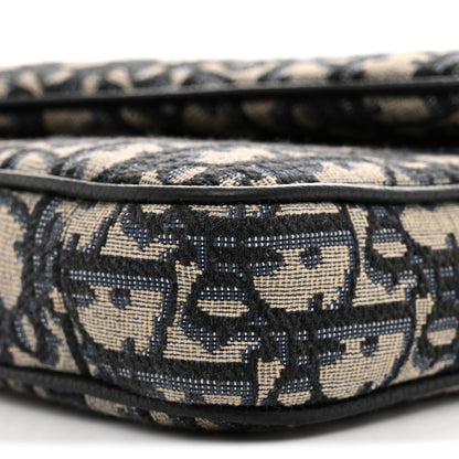 Christian Dior Oblique Saddle Triple Pouch Navy Blue 10 of 12