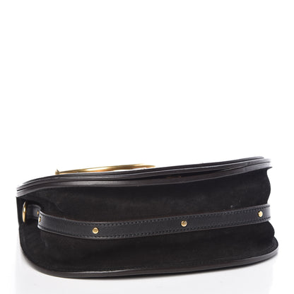 Chloe Calfskin Suede Medium Nile Bracelet Bag Black 4 of 12