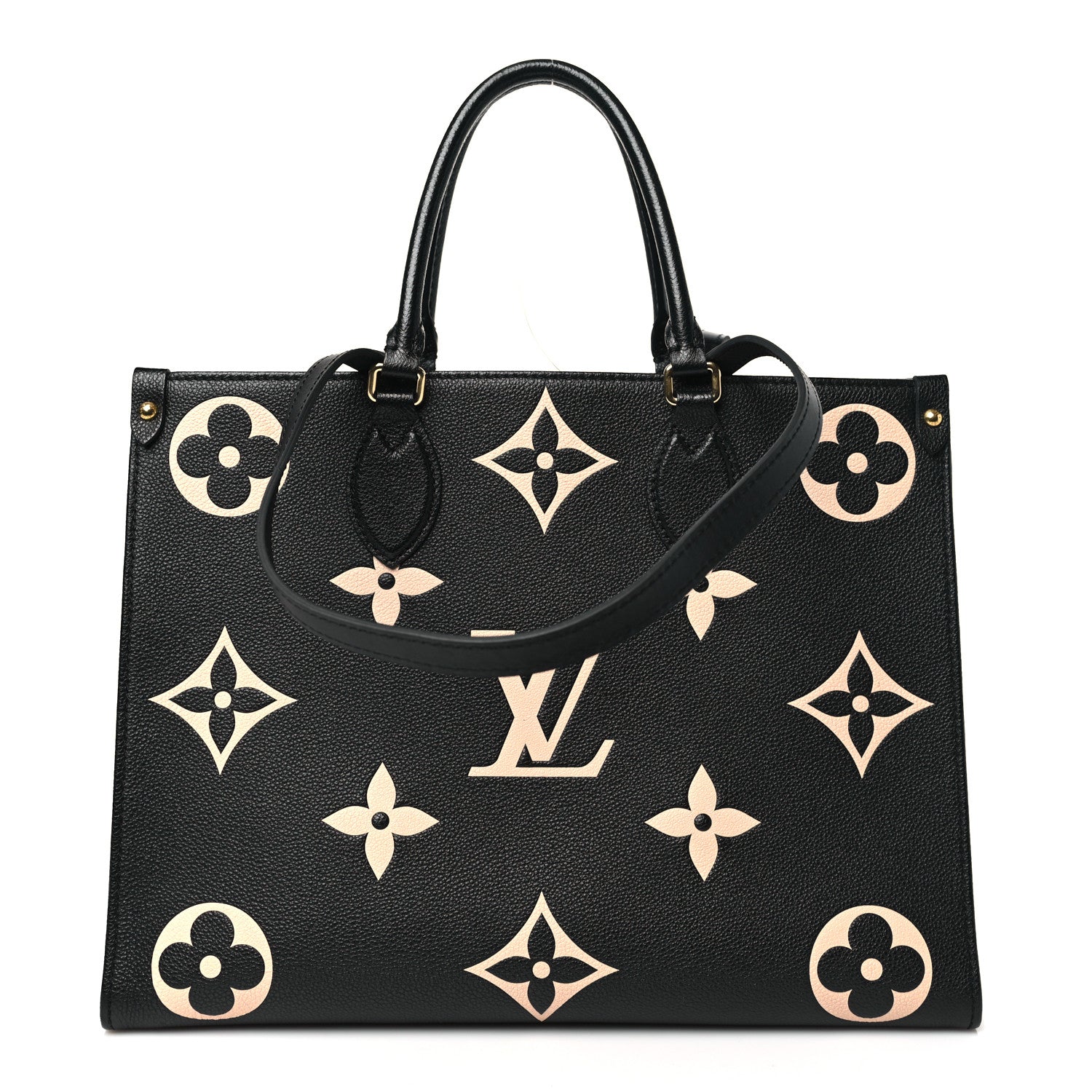Louis Vuitton Empreinte Monogram Giant Onthego MM Black Beige 1 of 9