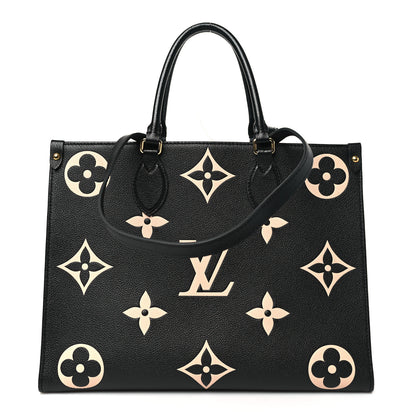 Louis Vuitton Empreinte Monogram Giant Onthego MM Black Beige 1 of 9