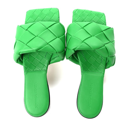 Bottega Veneta Nappa Maxi Intrecciato Lido Flat Sandals 38 Grass 4 of 17