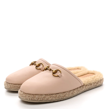 Gucci Nappa Wool Womens Fria Slippers 38 Skin Rose Butterscotch 3 of 9