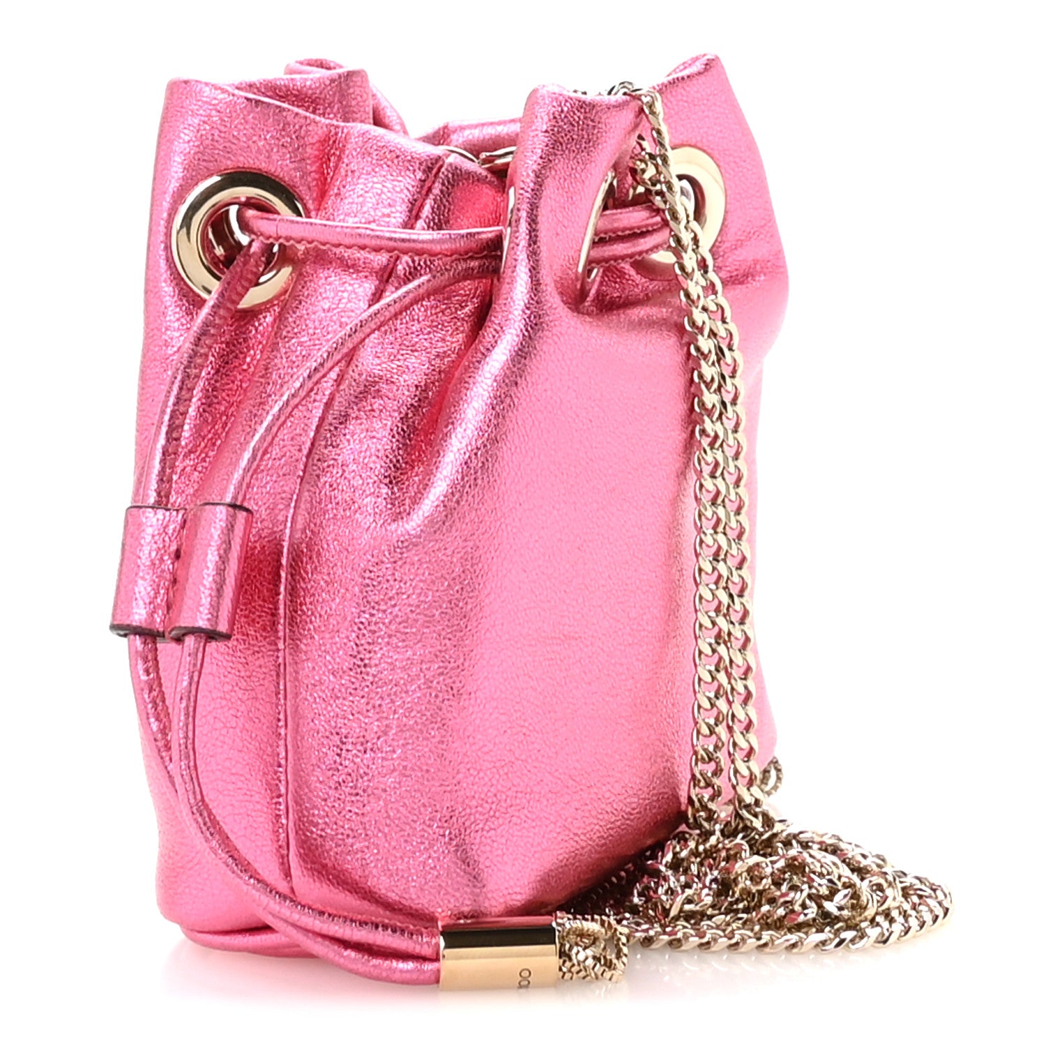 Jimmy Choo Metallic Nappa Mini Marcheline Shoulder Bag Peony 4 of 21