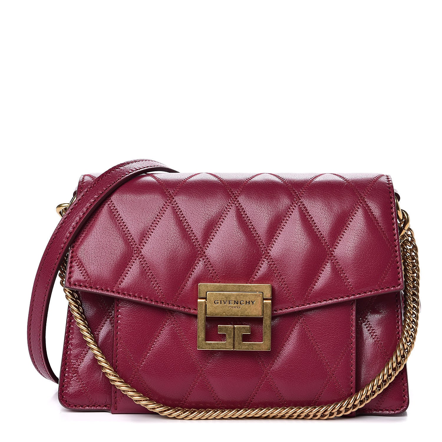 Givenchy Goatskin Small GV3 Shoulder Bag Purple 1 of 9