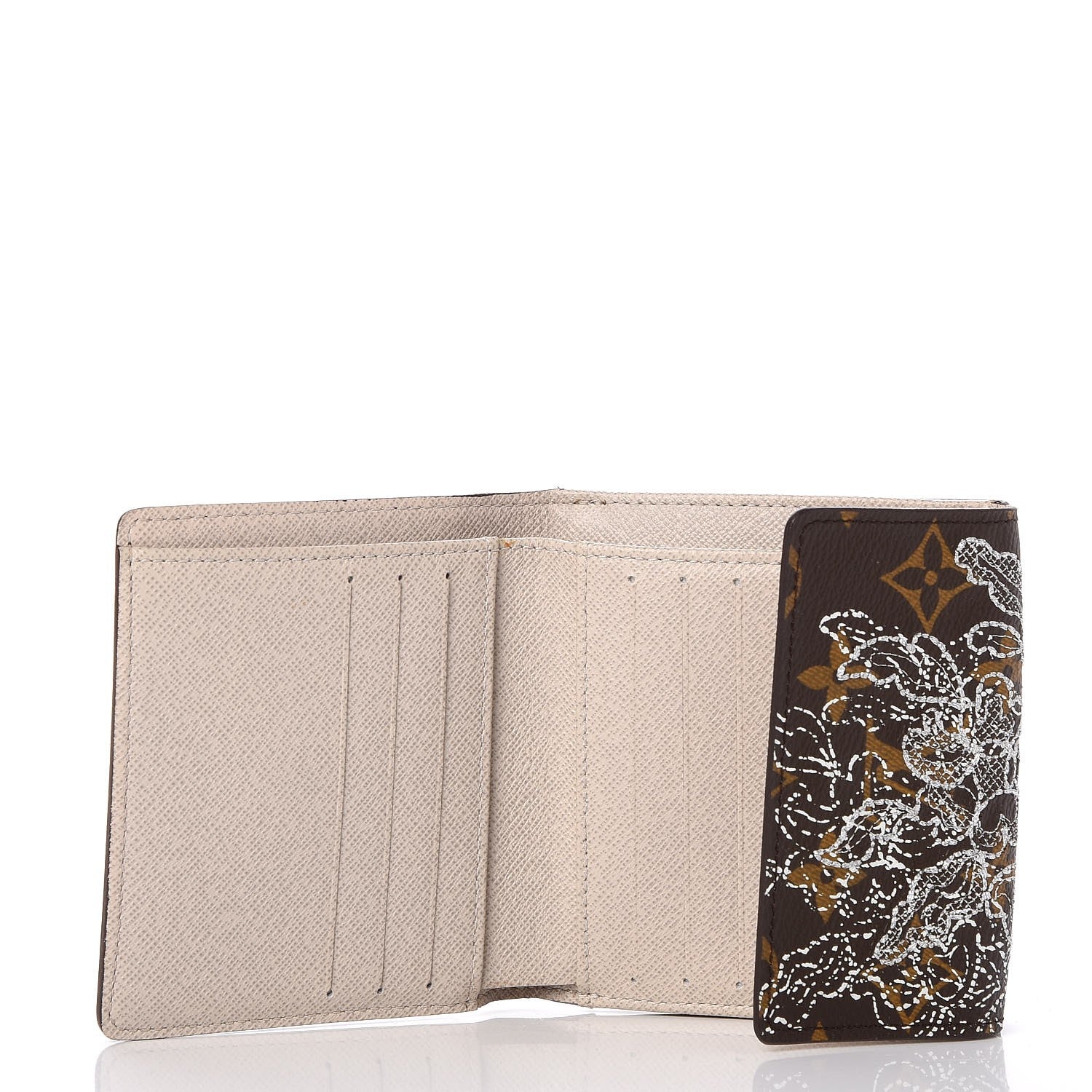 Louis Vuitton Monogram Dentelle Ludlow Wallet Silver 6 of 8