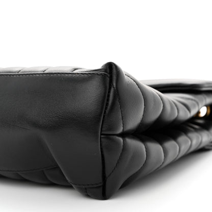 Saint Laurent Calfskin Y Quilted Monogram Medium Loulou Chain Satchel Black 10 of 13