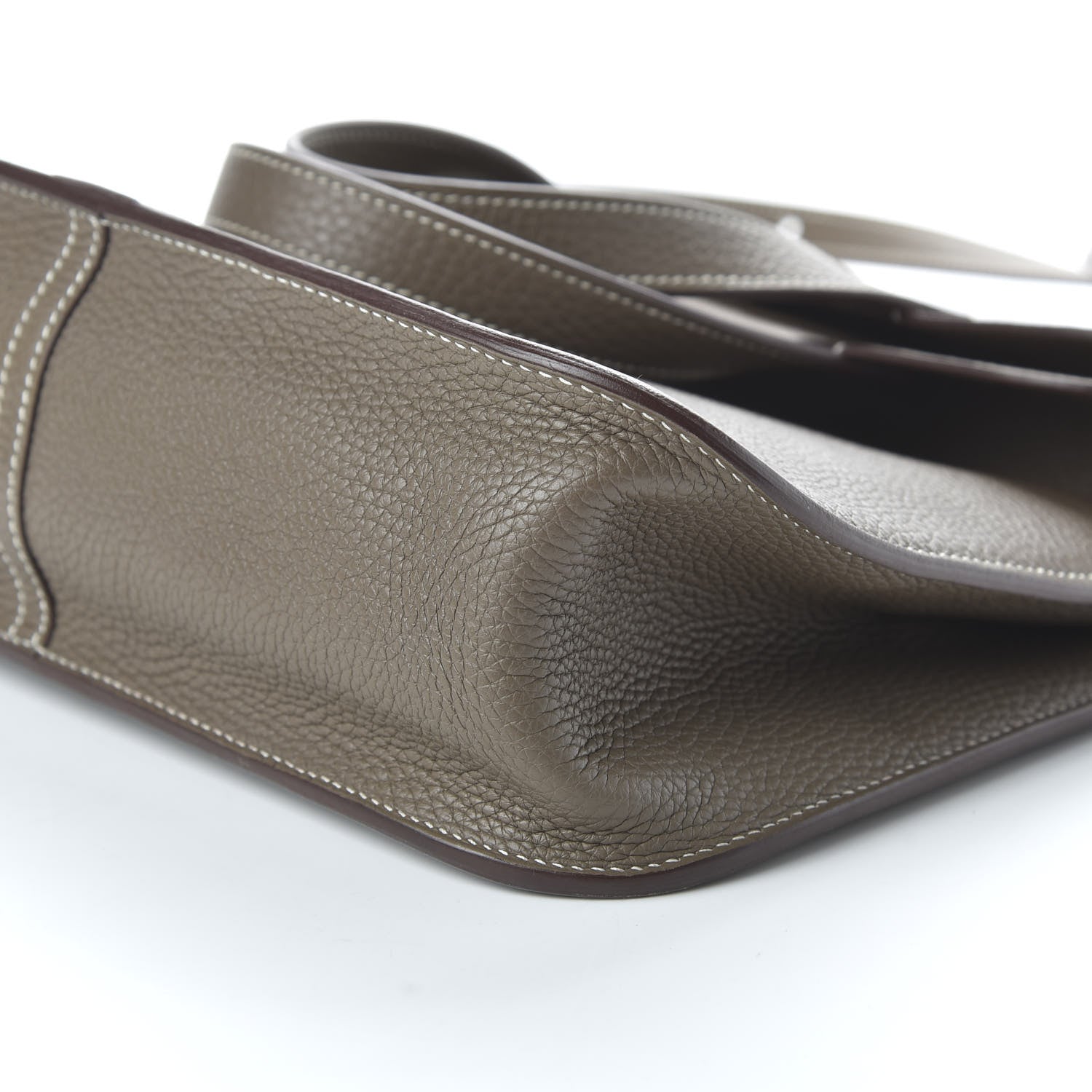 Hermes Taurillon Clemence Halzan 31 GM Etoupe 8 of 11
