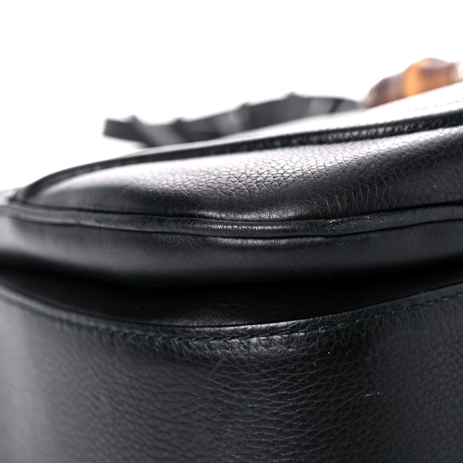 Gucci Calfskin Large New Bamboo Top Handle Bag Black 8 of 20
