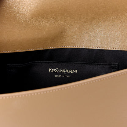 Saint Laurent Calfskin Monogram Large Belle De Jour Clutch Beige 6 of 10
