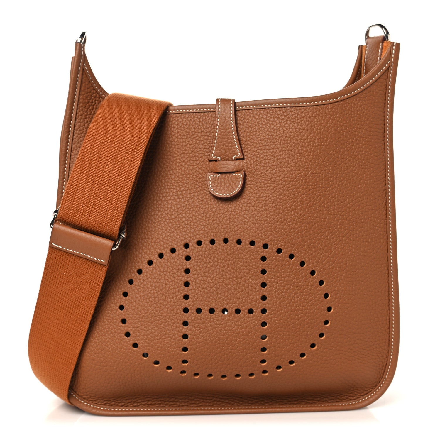 Hermes Taurillon Clemence EVELYNE III PM Gold 1 of 11