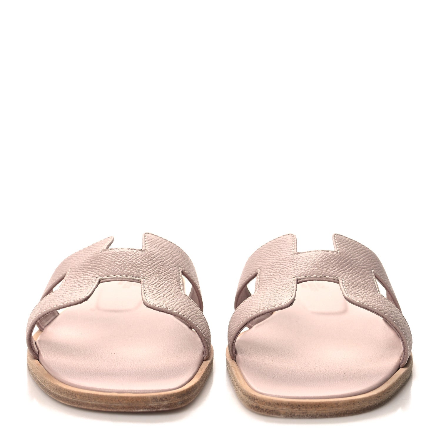 Hermes Epsom Oran Sandals 37 Rose Pale 2 of 8