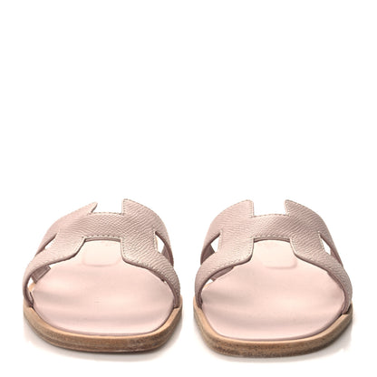 Hermes Epsom Oran Sandals 37 Rose Pale 2 of 8