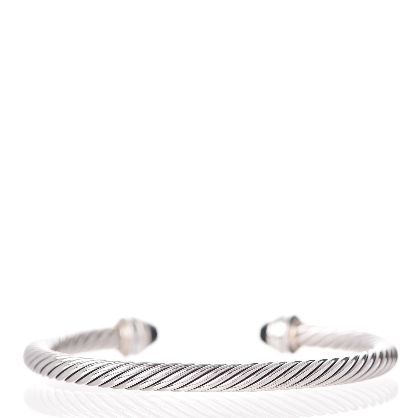 Sterling Silver Diamond Black Onyx 5mm Cable Classics Princess Bracelet