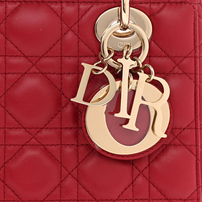 Christian Dior Lambskin Cannage Small My Lady Dior Red 7 of 9