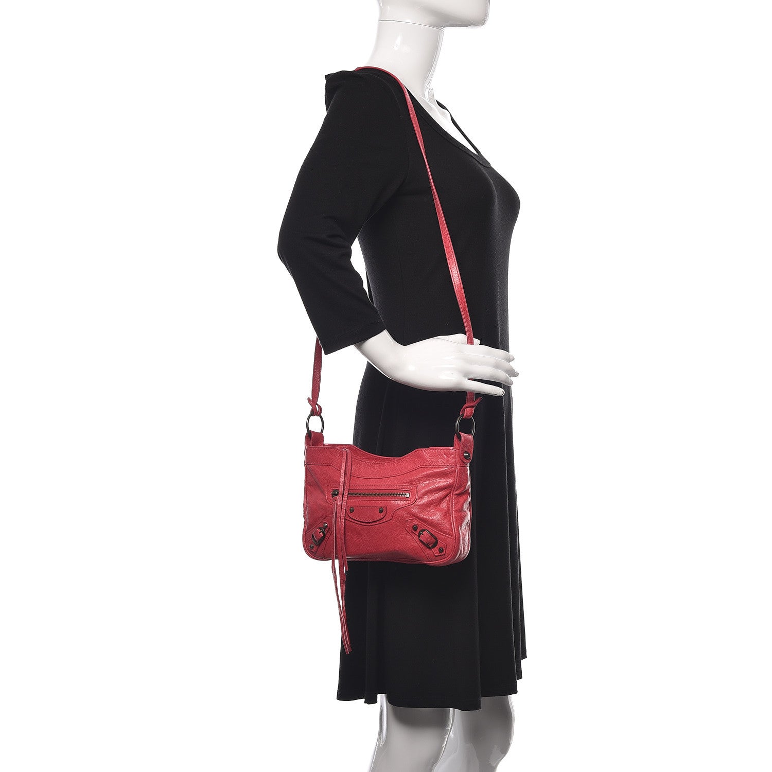 Balenciaga Agneau Classic Hardware Hip Rose Thulian 2 of 12