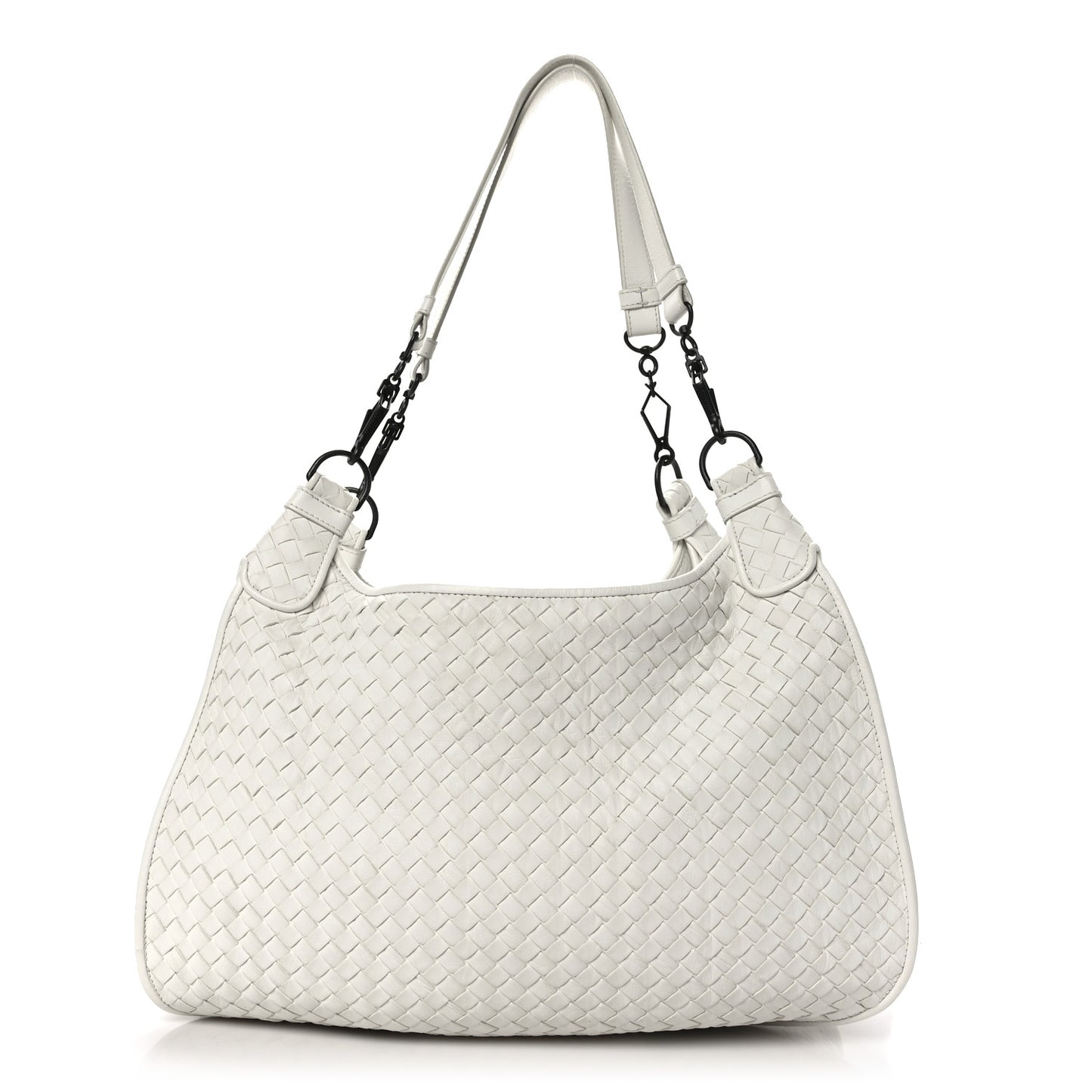 Nappa Intrecciato Hobo White