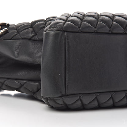Chanel Iridescent Calfskin Small New Bubble Quilt Tote Dark Grey 9 of 12