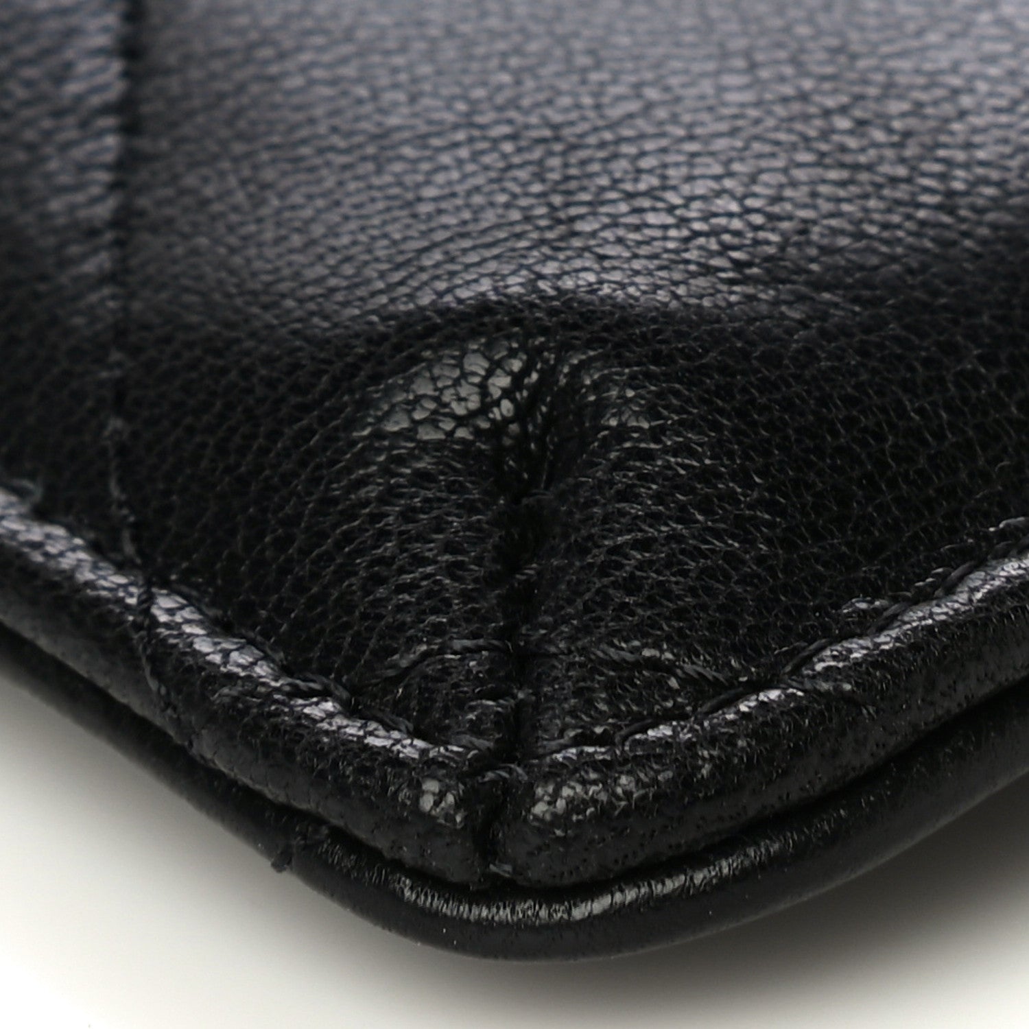 Chanel Goatskin Quilted Chanel 19 Flat Wallet Pouch Black 9 of 15
