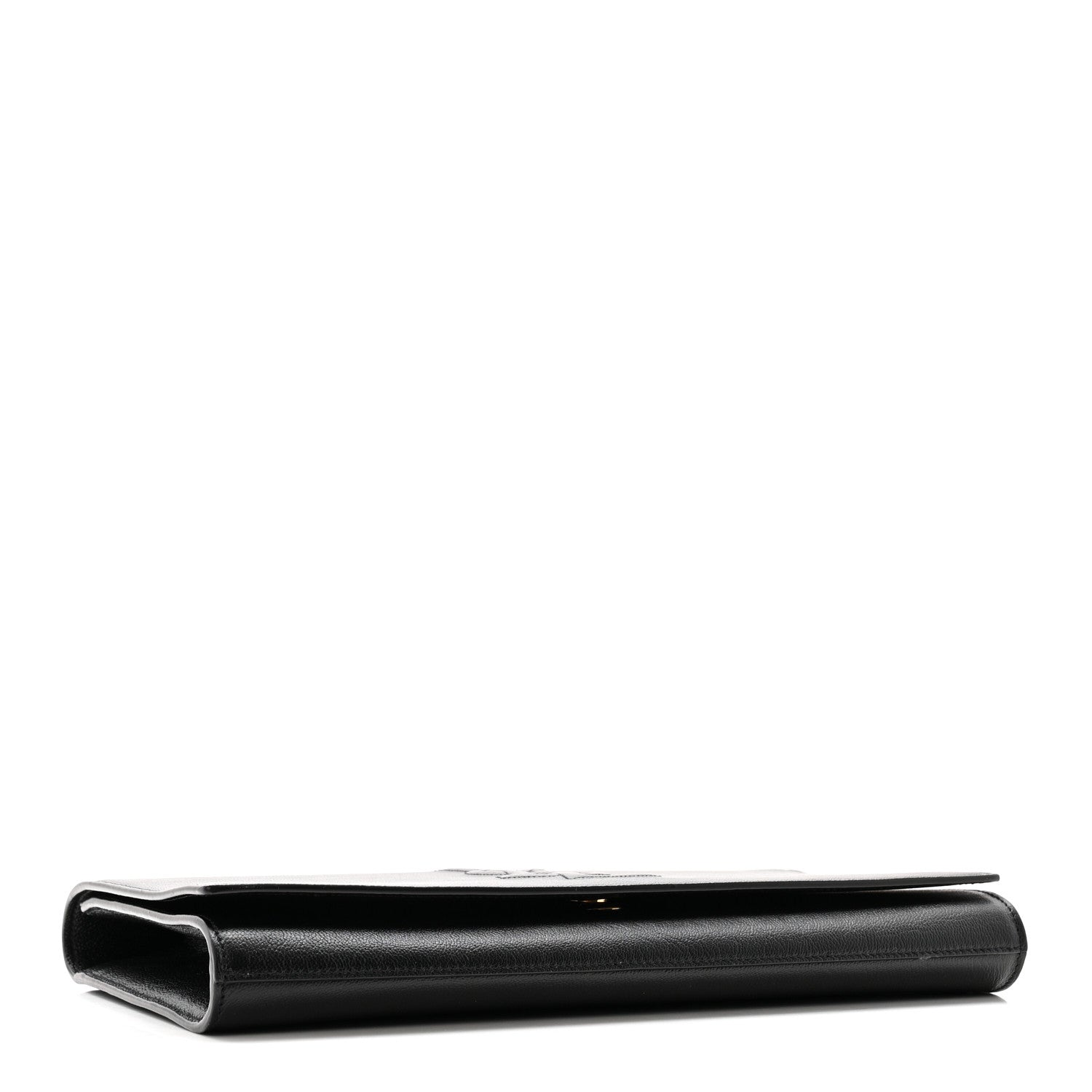 Saint Laurent Calfskin Monogram Large Belle De Jour Clutch Black 4 of 10