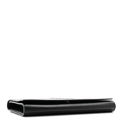 Saint Laurent Calfskin Monogram Large Belle De Jour Clutch Black 4 of 10