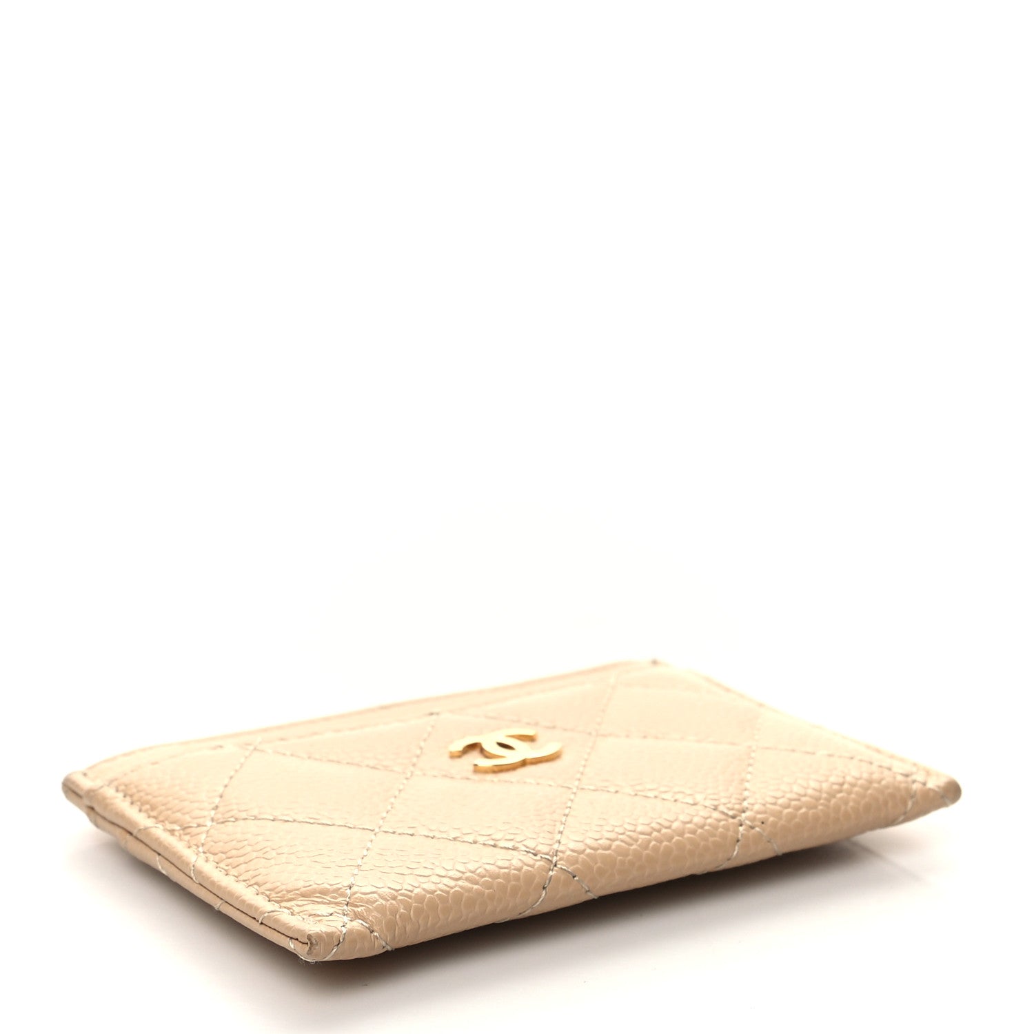 Chanel Caviar Quilted Card Holder Beige 4 of 9