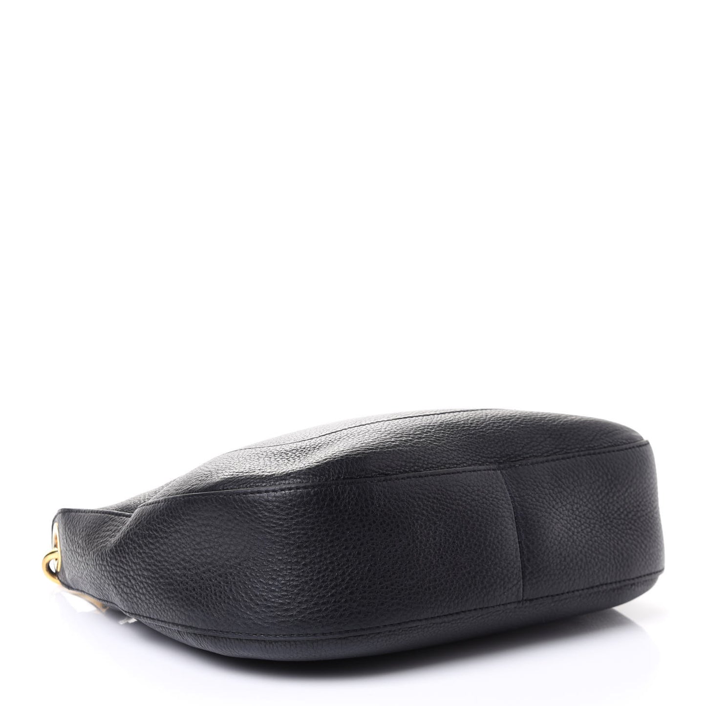 Vitello Daino Zippered Messenger Hobo Black