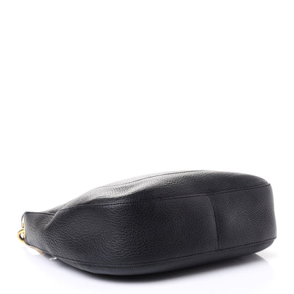 Prada Vitello Daino Zippered Messenger Hobo Black 3 of 4