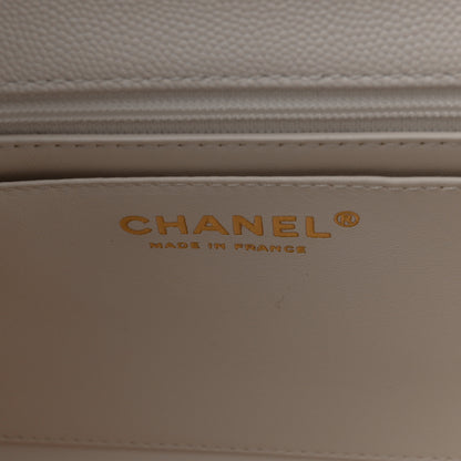 Chanel Caviar Quilted Medium Retro Twist Top Handle Flap White 6 of 11