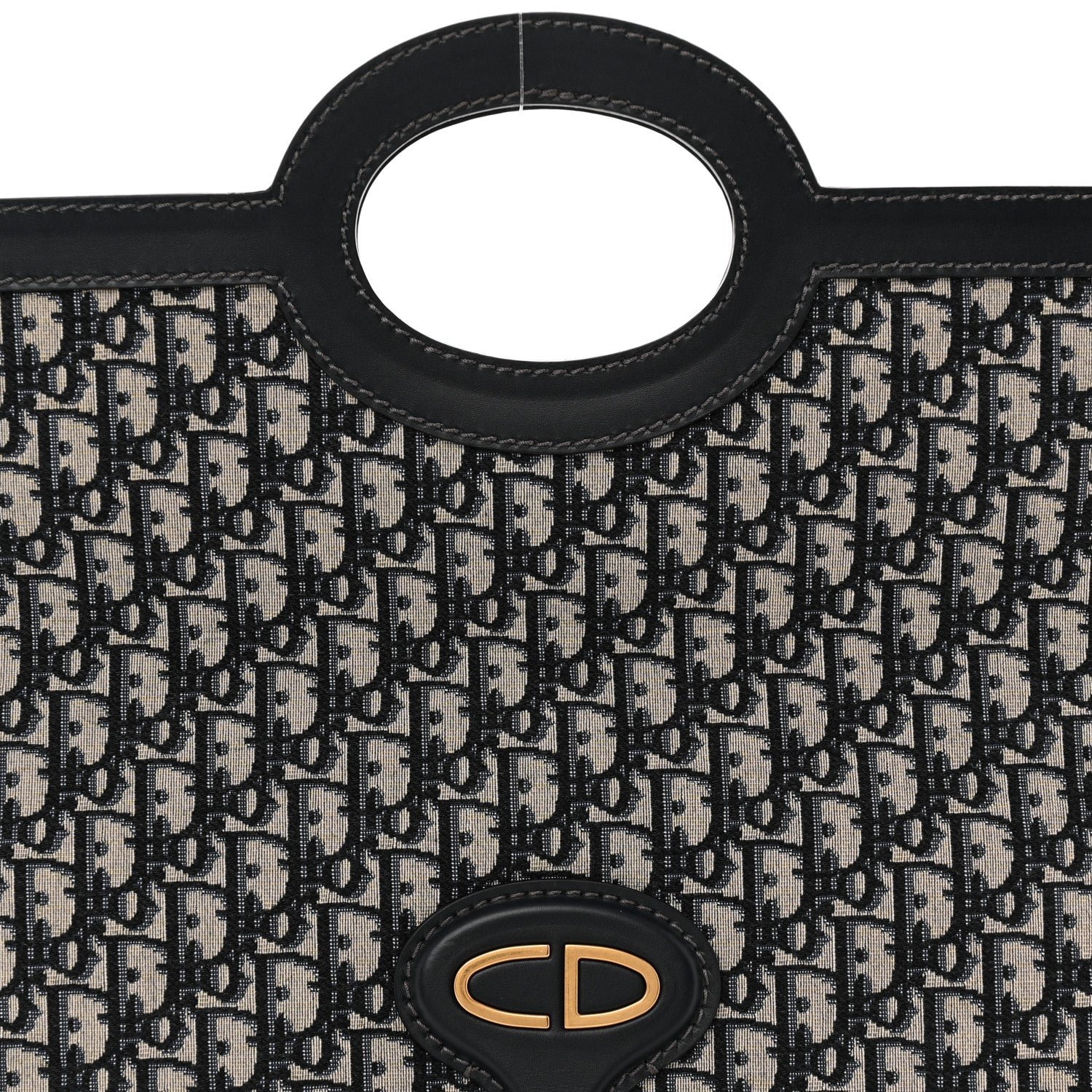 Christian Dior Oblique Fold Over Clutch Blue 8 of 11