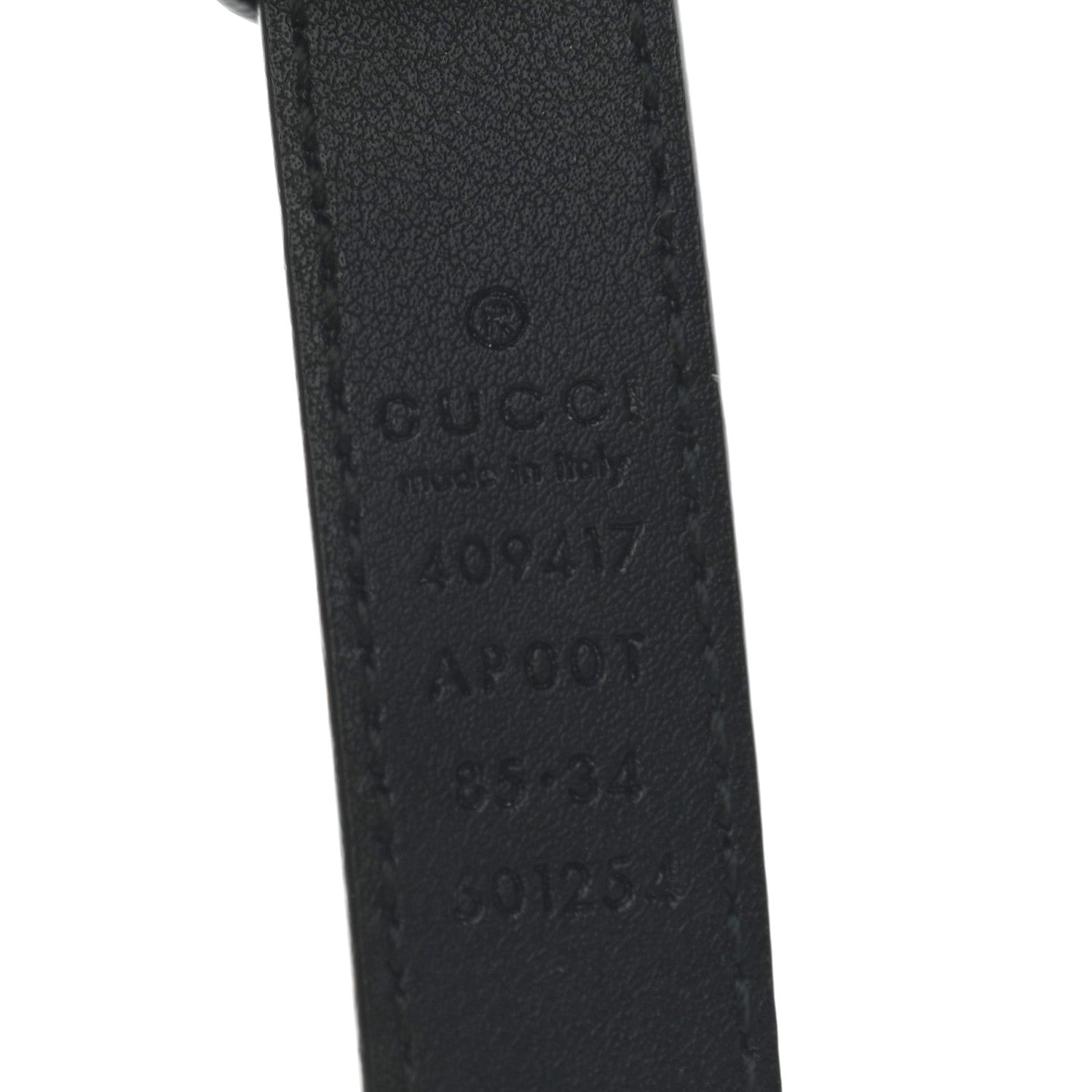 Gucci Calfskin Double G 20mm Belt 85 34 Black 3 of 5