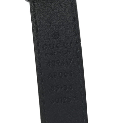 Gucci Calfskin Double G 20mm Belt 85 34 Black 3 of 5