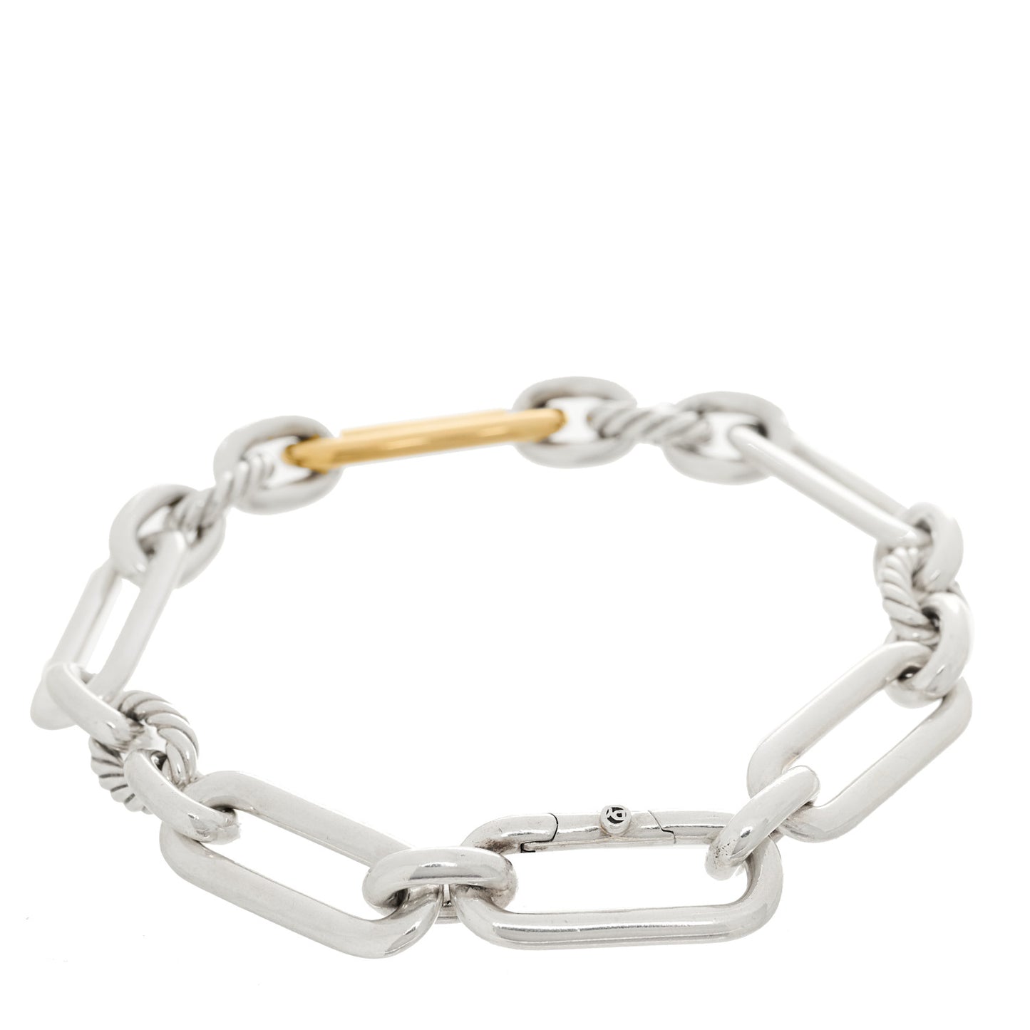 Sterling Silver 18K Yellow Gold Lexington Chain Bracelet