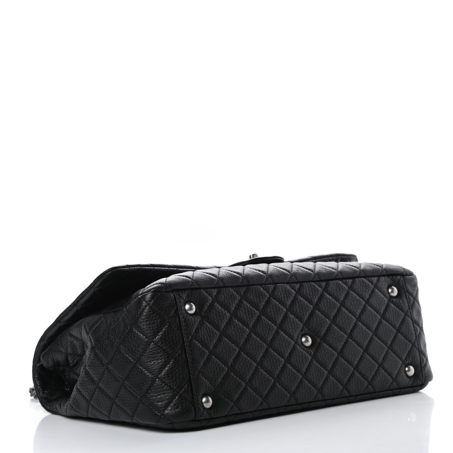 Chanel Calfskin Quilted XXL Travel Flap Bag Black 4 of 10