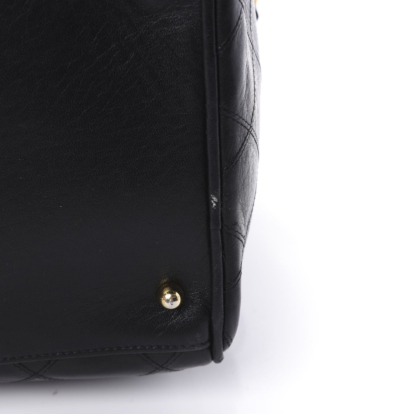 Calfskin Stitched CC Boston Black