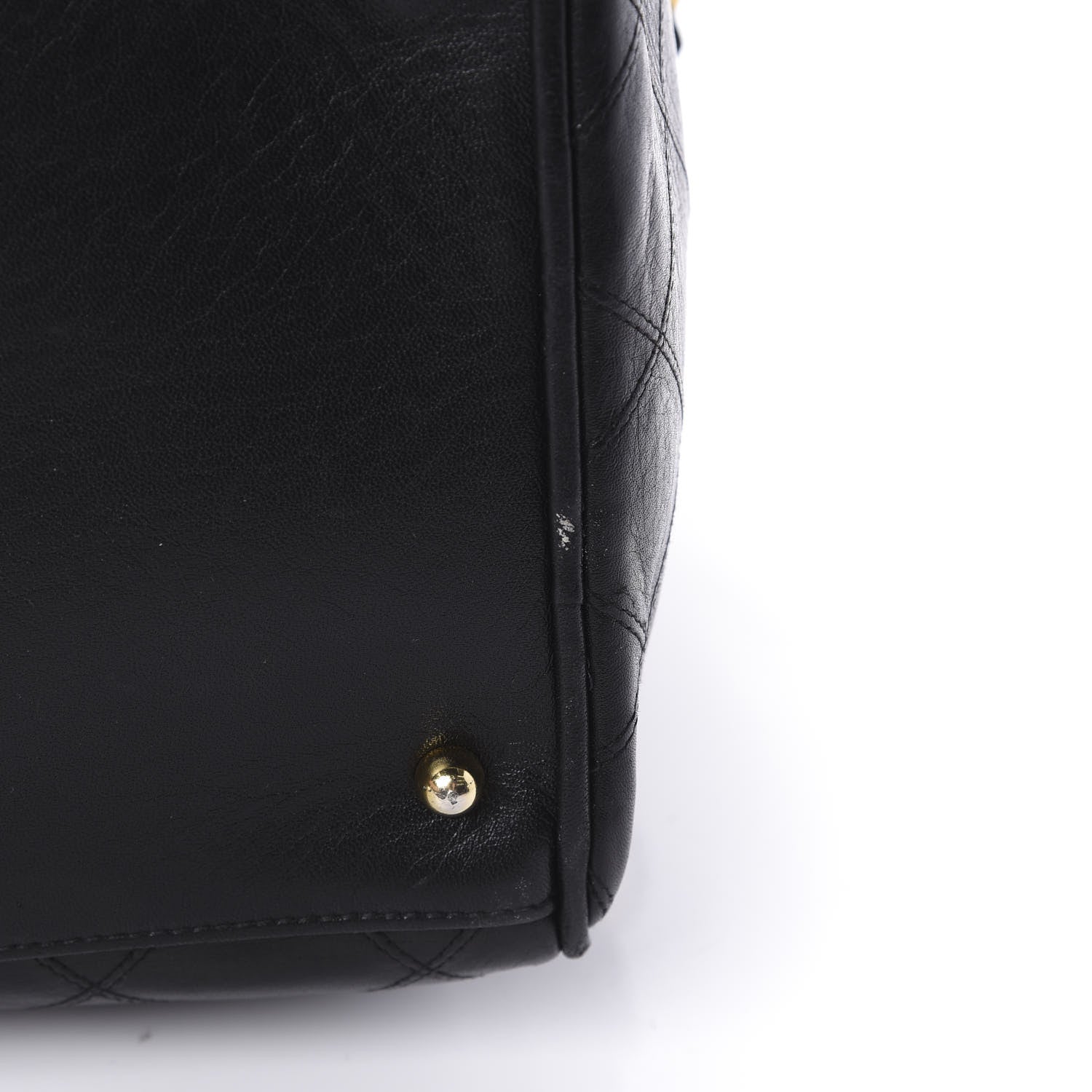 Chanel Calfskin Stitched CC Boston Black 14 of 21