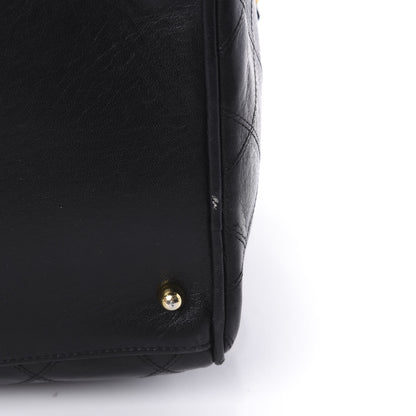 Chanel Calfskin Stitched CC Boston Black 14 of 21