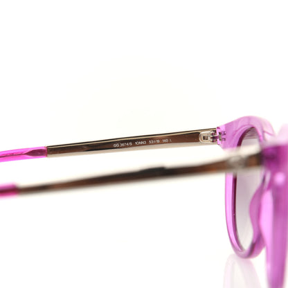 Gucci Acetate Embossed Round Sunglasses GG3674/S Fuchsia 6 of 8